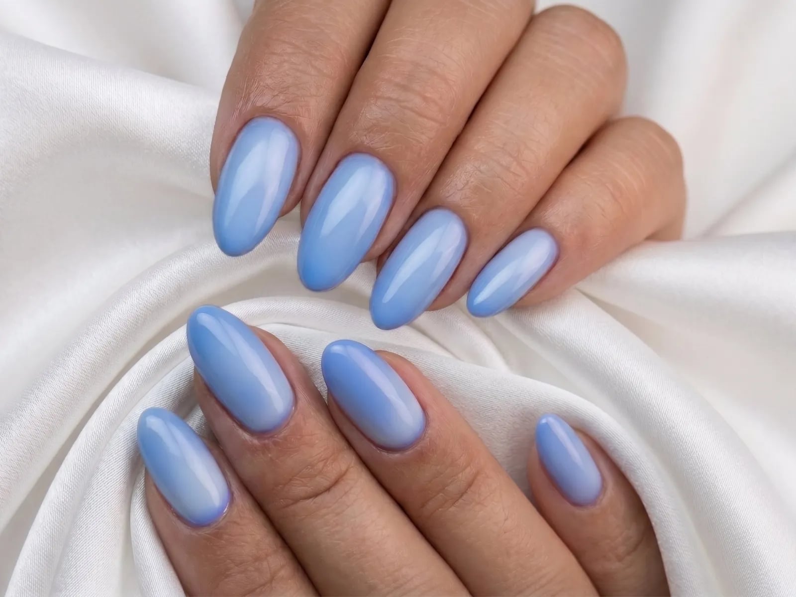 Zennail Studio nail design — blue tone summer nails